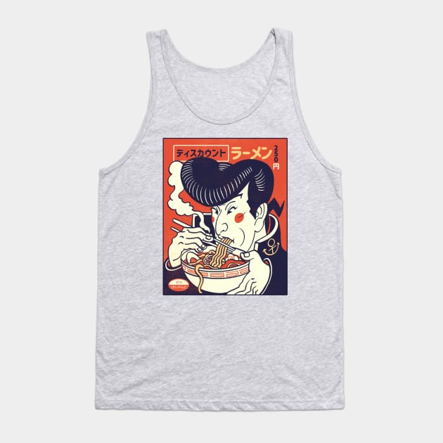 Japanese Anime Ramen | Josuke Loves Ramen Tank Top by zerobriant